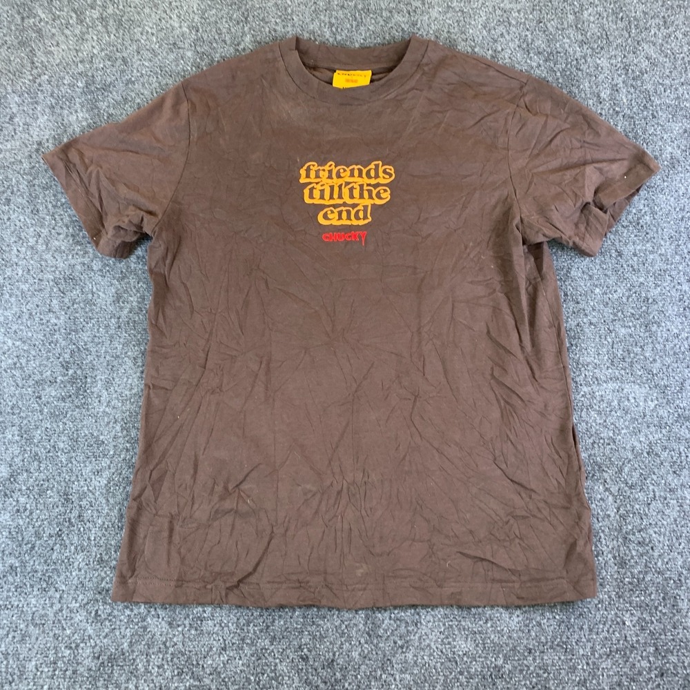 Shoe Palace X Chucky T Shirt Mens Medium Brown Friends Till The End Graphic Logo